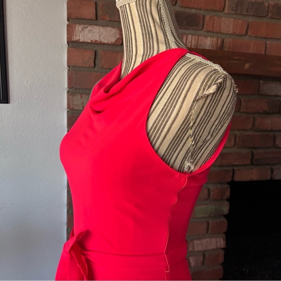 Amanda Uprichard Elondra Sleeveless Midi Dress in Electric Rouge Pink Sz XS - Picture 8 of 12